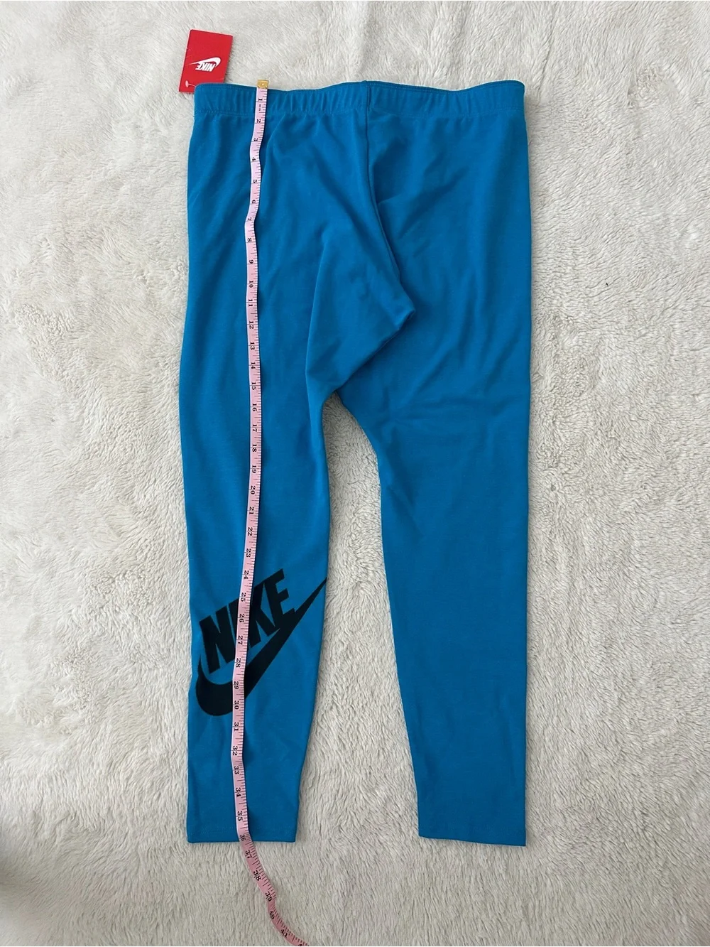 Nike Bright Blue Kids Leggings with Black Swoosh